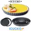 ICUCKO Flan Pan Khuôn, Dụng cụ làm bánh Quiche Tart chống dính, Máy nướng bánh tròn có thể tháo rời Mẫu món ăn Chảo bánh xốp đáy rộng