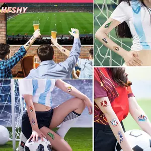 HFSHY 10 Tờ Trẻ Em Hình Xăm Tạm Thời Bóng Đá Quạt Bóng Đá Chống Thấm Nước Giả Hình Xăm Stiers Tay Cánh Tay Chân Hình Xăm Stiers VN