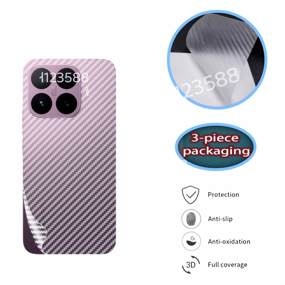 Dành Cho Xiaomi 17TPro 2026 Mặt Sau Bảo Vệ Mềm Cho Xiaomi 17T 17TPro Xiaomi17T Pro 5G Sợi Carbon Mờ Mặt Sau Phim Trong Suốt Scratcher