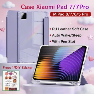 Ốp lưng Xiaomi Pad 7 Pro 11.2inch có khe cắm bút Bảo vệ từ tính Xiaomi MiPad 8 / 7 / 6 / 5 Pro 11inch Ốp lưng Xiaomi Pad có mặt sau trong suốt