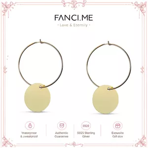 FANCIME Plate Sleeper Bông tai vàng vàng vàng