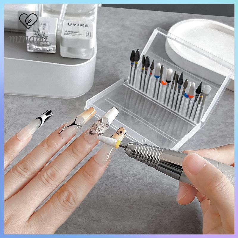 [MINAYA] Hộp lưu trữ mũi khoan móng tay 20 / 24 lỗ Giá đỡ đầu mài móng tay Giá đỡ màn hình Bộ làm sạch Máy cắt chống bụi Dụng cụ làm móng tay VN
