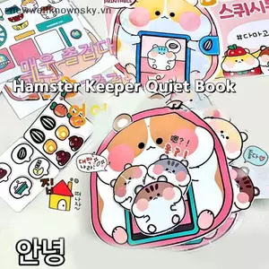 MỚI Mới Kawali Dễ Thương DIY Stier Trò Chơi Little Hamster Giữ Im Lặng Sách Ngộ nghĩnh DIY Anime Bé Gái Quà Tặng Đàn Áp Đồ Chơi Cho Trẻ Em SKY