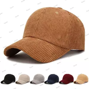 Mũ bóng chày PYCOU, Mũ bóng chày phong cách cổ điển có thể điều chỉnh, Mũ vải nhung màu trơn Unisex