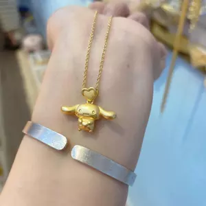 Chujia Cùng Phong Cách Sanrio Series Chó Quế Lớn Chó Cung Hoàng Đạo Chó Mặt Dây Chuyền Vòng Cổ Nữ Xương Đòn Dây Xích dly Phụ Kiện