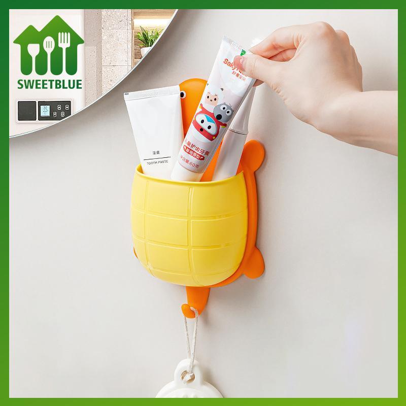 SWEET 1PC Giá đỡ bàn chải đánh răng dễ thương Giá đỡ kem đánh răng treo tường Hình con rùa Giá đỡ dao cạo nhà tổ chức Lưu trữ phòng tắm Màu xanh lá cây n