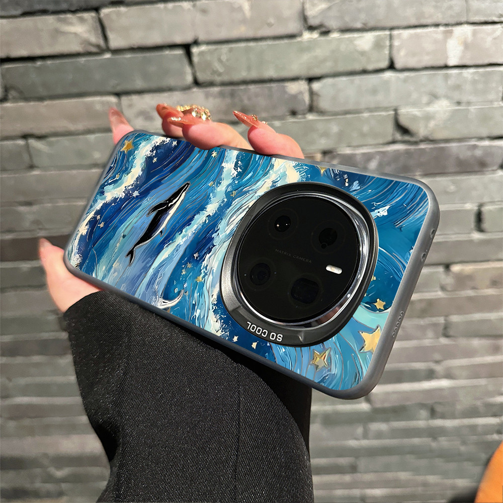 Ốp điện thoại cứng “Tranh sơn dầu cá voi đại dương ” cho Honor Magic 8 Pro / 7 Pro / 6 Pro GT Pro Win RT / Honor 400 / 300 X9D X9C Vỏ Honor chống sốc