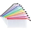 WANYEDI Lưới Dây Kéo Túi, Túi Đựng Bút PVC Chống Thấm Nước, Đa Năng Trong Suốt Dày Tổ Chức Văn Phòng Phẩm Học Sinh
