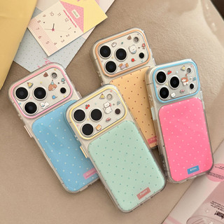 [Sheren] Ốp Điện Thoại Chấm Bi Dopamine Thích Hợp Cho i17 16 15 14 13 12 11 pro max Vỏ Bảo Vệ Chống Sốc