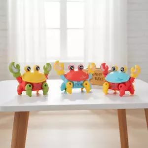 Đồ chơi cua bò điện SRVN 1 Cái Bé Học sớm Đồ chơi phát sáng âm nhạc Thời gian chơi tương tác cho trẻ em.