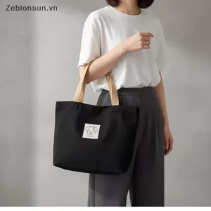 # HB # Túi vải Canvas công suất lớn kiểu vai với thiết kế đơn giản.