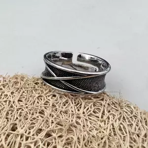 PNPIA- Retro Thời Gian Không Gian Goku Nhẫn Punk Gothic Mở Nhẫn Dành Cho Nam Handmade Unisex