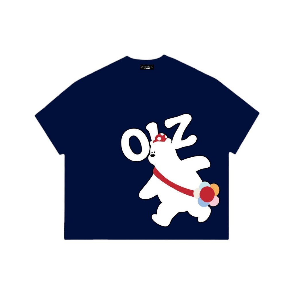 （Giao hàng 24h）Angela Áo Thun Boxy Tay Ngắn Local Brand Form Rộng 220gsm "BEAR" Cotton Áo Phông Form Rộng Nữ Kiểu Đẹp
