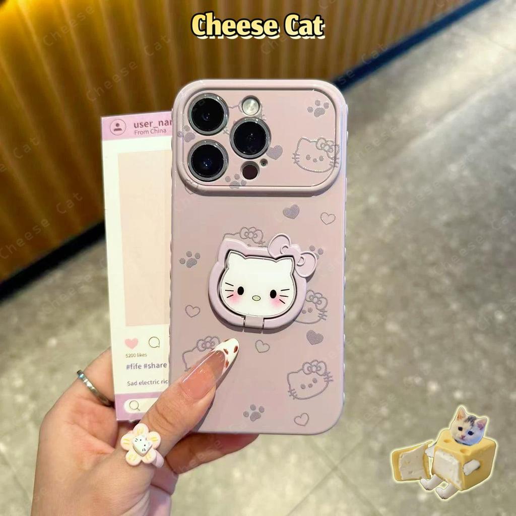 Giá đỡ điện thoại hình chuông Ốp điện thoại Kitty cho iPhone 17 Pro Max 11 12 13 14 15 16 Plus