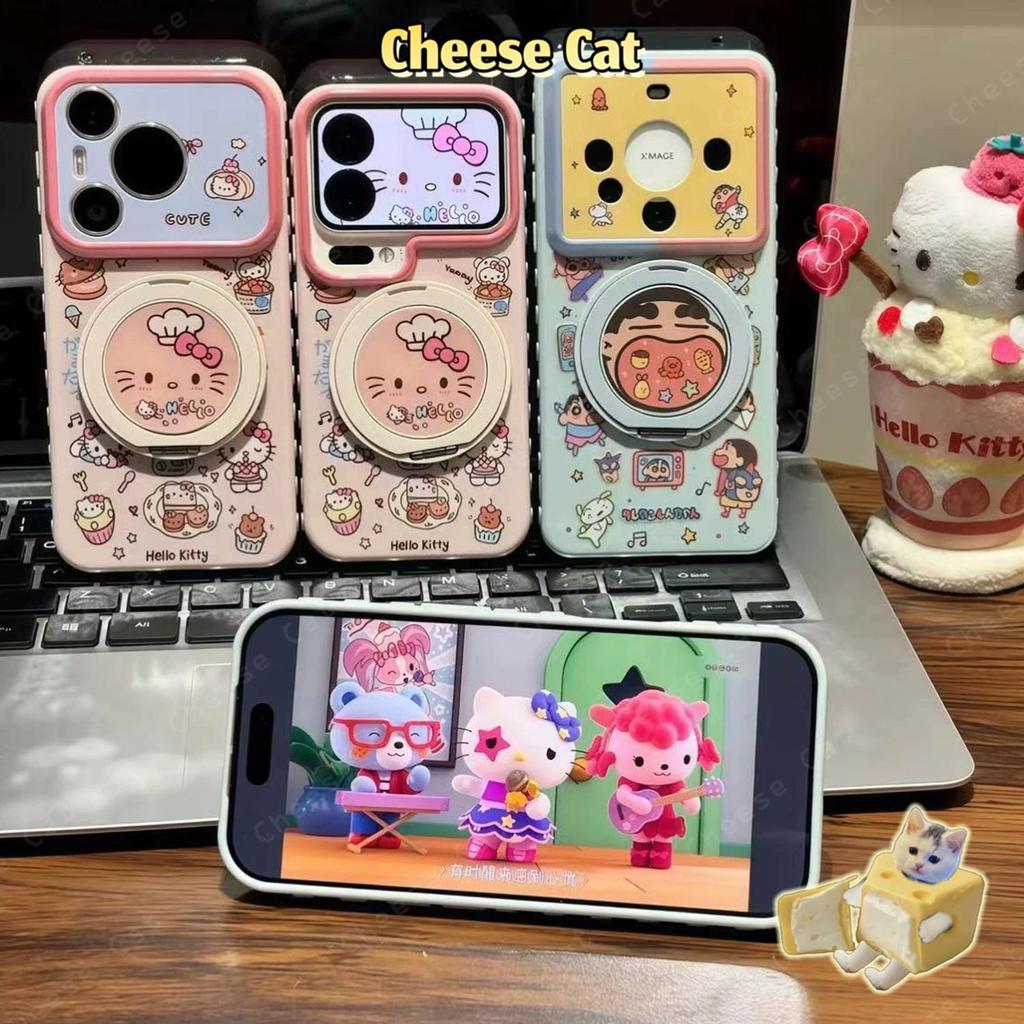 360 Độ Giá Đỡ Điện Thoại Đầu Bếp Kitty Ốp Điện Thoại Cho iPhone Dành Cho iPhone 14 13 12 11 15 Plus 16 17 Pro Max