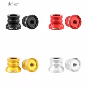 DELMER 1 Cặp Đai ốc trục xe đạp, Đai ốc trung tâm xe đạp nhẹ bằng hợp kim nhôm, Lớp phủ Anodized Màu sắc rực rỡ Chống rỉ sét Phát hành nhanh Đai ốc Hub Xe leo núi / đường trường