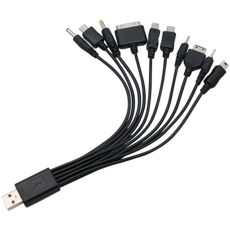 TVKR Đa Pin Cáp Sạc USB Cáp Dây Dữ Liệu Dây 10 Trong 1 Đa Năng USB Truyền Dữ Liệu Đa Năng OIK
