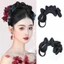 THEGIRL8B Tổng Hợp Hanfu Chignon, Mũ Trung Quốc Trang Phục Cổ Cosplay Tóc Giả, Tóc Ngọt Ngào Lông Tơ Công Chúa Tự Nhiên Nơ Tóc Bun Nữ
