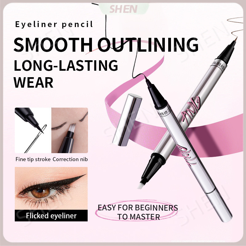 Bút kẻ mắt dạng lỏng hai đầu A.M.G Bút kẻ mắt dạng lỏng siêu mịn mịn dễ vẽ có thể khắc phục bút kẻ mắt chống nước
