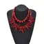 ECK 2 Chiếc Vintage Phóng Đại San Hô Đỏ Nelace Dành Cho Nữ Thời Trang Bé Gái Phong Cách Boho Tuyên Bố Retro Nelaces Mỹ Trang Sức Quà Tặng HOT
