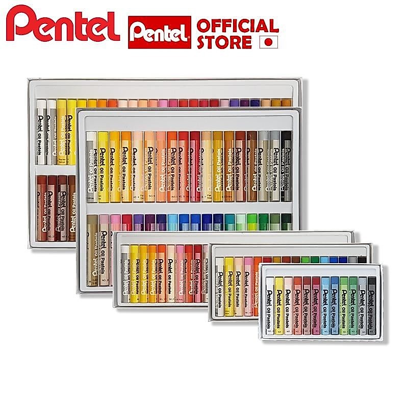 Màu sáp dầu Pentel Oil Pastel PHN 12/16/25/36/50 màu chuẩn đẹp