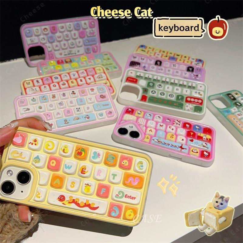 Kitty/Kurom/JellyyCat ốp điện thoại hoạt hình có họa tiết nổi tiếng cho iPhone 11 14 13 15 12 16 17 Pro Max