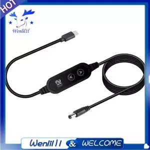 Cáp tăng cường nguồn Type-C sang DC Điện áp có thể điều chỉnh 5V / 9V / 12V / 15V / 20V Cáp tăng tốc USB C sang DC Dây sạc nhanh
