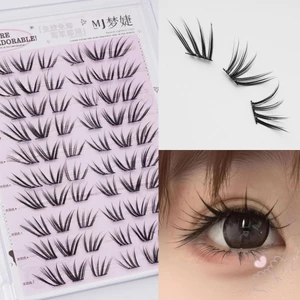 IOIIK 10 hàng--Lông mi giả san hô màu nâu phong cách Pháp Pre-Glued Natural Look Nhẹ thoải mái khi mặc