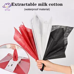 HFTOY 38 Chiếc Khăn Giấy Cotton Sữa Người Bán Hoa Giấy Gói Hoa DIY Handmade Bó Hoa Thủ Công Quà Tặng Ngủ Đồ Dùng Tiệc Cưới ~