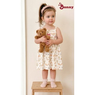 Váy 2 dây mùa hè chính hãng Bunnybaby chất thun cotton mềm mát cho bé 1-5 tuổi Bubbybaby-GV