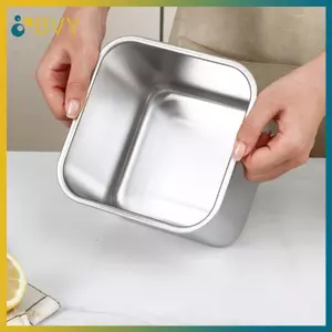 BVY Hộp Bình Inox Có Nắp Chậu Dầu Nhà Bếp Thùng Vuông Hộp Bảo Quản Hộp Gia Vị Lọ Và Nắp Bộ Lọ Gia Vị.