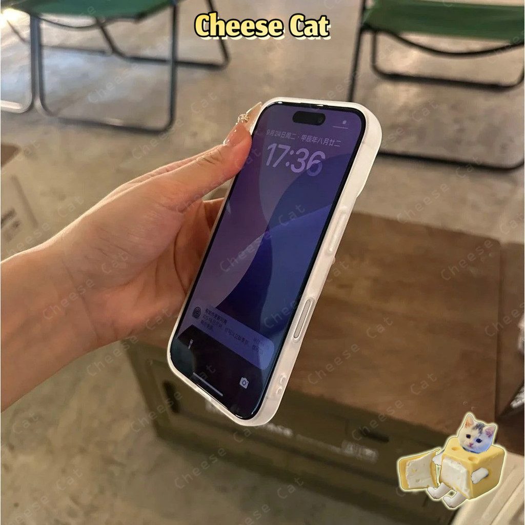 Ốp điện thoại màu trắng mờ đơn giản cho iPhone 11 12 13 14 15 16 17 Pro Max XR Xs Max 6 7 8 Plus