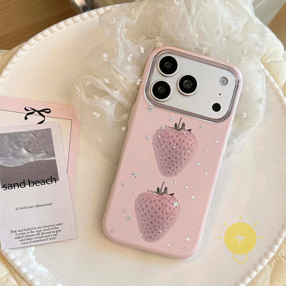 Phone Case For iPhone 17 Pro Max 16 15 14 13 TPU Gilding Aesthetic Korean Cute