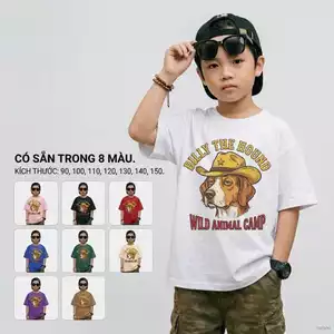 Áo thun bé trai in hình, Hình hoạt hình, Thấm hút mồ hôi, Mềm mịn, Không gây kích ứng da, Dễ chịu khi mặc, Siz