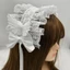 OLVIDO Lolita Wing Angel Headband, Ruy băng nơ ren Cosplay Mũ đội đầu, Gothic ngọt ngào Quấn đầu nữ