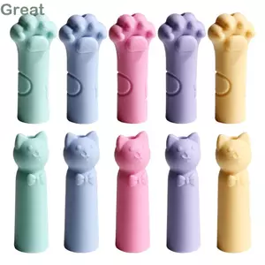 TUYỆT VỜI 30 Chiếc Bút Chì Bảo Vệ, Hình Móng Vuốt Mèo Kép Tẩy Nắp Bút Chì, Chất Lượng Cao Đầu Bút Bảo Vệ Học Sinh
