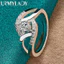 URMYLADY Bạc 925 Trái Tim Thiên Thần Zircon 7-10 # Nhẫn Nữ Cưới Quyến Rũ Đính Hôn Trang Sức Thời Trang