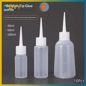 BVY 10 Chiếc Chai Bóp Nhựa Rỗng Chai Chất Lỏng Hộp Đựng Ống Thả Vòi Phun Chai Kim Hộp Đựng Chất Lỏng.