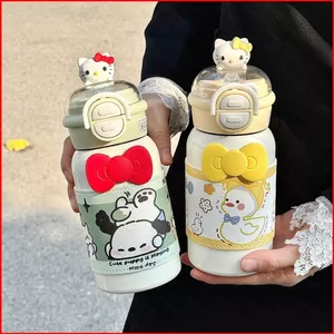 ST2 Pochacco Cốc Nước Cách Nhiệt Cho Nữ Dung Tích Lớn HELLO KITTY Rơm Cốc Di Động Cho Học Sinh TS2