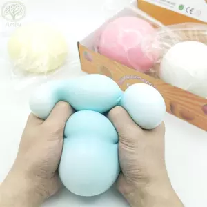 Quả bóng phô mai dạng lỏng AMBU, Đồ chơi bóp phục hồi chậm giảm lo âu, Kích thước 10cm Chống căng thẳng Siêu lớn Bóng căng thẳng Đồng hành du lịch