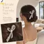 < YEI > Kẹp tóc kim loại nơ pha lê lấp lánh để tạo cảm giác thanh lịch và quyến rũ mới