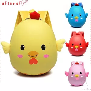 Ba lô vỏ trứng AFTEROF, Ba lô gà mô phỏng sức chứa lớn, Phim hoạt hình vui nhộn chống nước cho trẻ em SchoolBags Kid