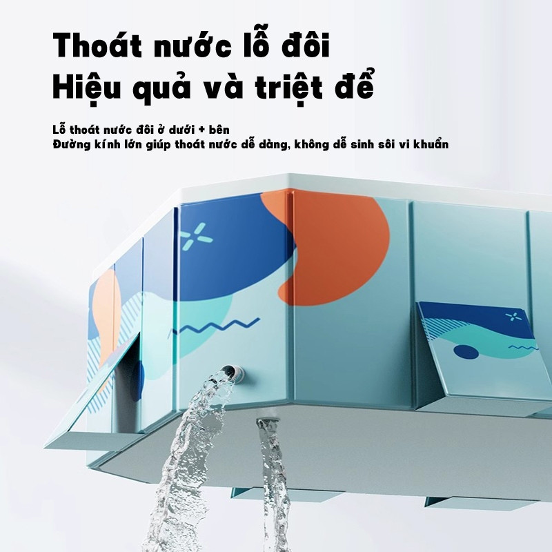 Bể bơi gấp gọn,không cần bơm hơi, chất liệu an toàn cao cấp, chống trượt, phù hợp cho cả gia đình