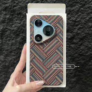 Ánh Sáng Mỏng Dạ Quang Thích Hợp Huawei Pura90Pro Ốp Lưng Điện Thoại Pura90Promax Kết Cấu Sợi Carbon 80 Vỏ Cứng