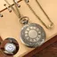 Vòng Cổ Đồng Hồ SAIA, Đồng Hồ Bỏ Túi Steampunk Rỗng, Phong Cách Vintage Lật Chữ Số La Mã Đồng Dây Xích Đồng Đồng Dành Cho Nữ