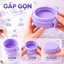 Dụng Cụ Vệ Sinh Cọ Trang Điểm Silicon Có Quai Cầm Phơi Khô, Bộ Giặt Cọ Hình Cái Bát Có Thể Tháo Rời Bibabibo