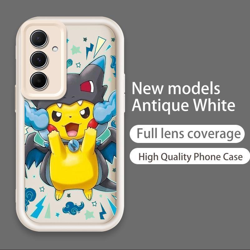 Ốp Lưng Cho Samsung A04S A05S A14 A15 A25 A35 A55 A16 A56 A17 5G Hoạt Hình Silicon Nghệ Thuật Mềm TPU Pikachu Bulbasaur Pokémon Angel Eye Vỏ Điện Thoại Chống Sốc