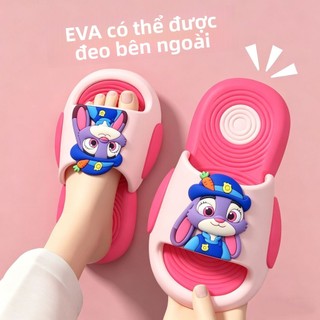Dép lê hoạt hình cho bé trai bé gái - Đế EVA mềm chống trượt, dép đi trong nhà mùa hè