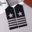 KUZHEN 1 Cặp Trang Trí Quần Áo Epaulettes Pentagram Epaulet Phi Công Chuyên Nghiệp Đồng Phục Epaulet Thủ Công Huy Hiệu Vai DIY Phụ Kiện HOT
