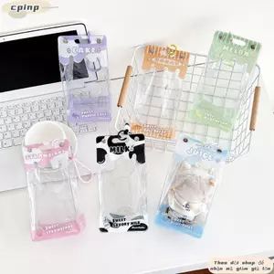 Túi lưu trữ cáp dữ liệu CPINCP, Túi lưu trữ búp bê sang trọng MIni trong suốt, Quà tặng dễ thương Túi ngoài trời búp bê đầy màu sắc PVC cho búp bê 13cm